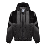 Adidas Originals FW25 teksajakk laia l&otilde;ikega lukuga spordihuppari pikad varrukad teksajakk meeste jakid KR5055 L gray
