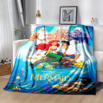 V&auml;ike merineitsi multikate teemaline tekk, l&uuml;hike pl&uuml;&uuml;sist armas soe tekk, elutoa kodu kaunistus diivanile, nelja hooaja reisimiseks 130x150cm gray
