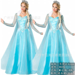 Halloweeni t&auml;iskasvanu kost&uuml;&uuml;m, j&auml;&auml; ja lume cosplay Elsa kleit, maskeraadikleit Elsa printsessi kleit S