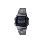 CASIO Vintage A168WGG 1B A168WGG-1B Silver Strap