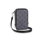 Louis Vuitton Double Phone Klassikaline Monogramm Prindi Moodne Mitmek&uuml;lgne Kaasaskantav L&otilde;uend &Otilde;la Crossbody Kott Meeste kotid Hall M69534 Basic Set (Bag+Dust Bag)