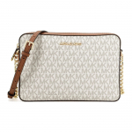 Michael Kors Mk Jet Set Long Vintage Monogramm Logoga Kett Nahast Kaamerakott Naiste &Otilde;lakott Vanillipruun 35F8GTTC3B-VANILLA-ACRN Basic Set (Bag+Dust Bag)