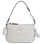 Coach Nolita 15 Metallist Logo Klassikaline Monogramm Nahast K&auml;ekott Naiste k&auml;ekotid Valge CN045-SVRFI Basic Set (Bag+Dust Bag)