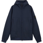 Stone Island FW24 Pehme Kest Tuulekindel Veekindel Hingav Kapuutsiga T&otilde;mblukuga Fliisjakk Unisex joped Tume-Sinine 8115Q0322-V0020 M