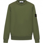 Stone Island SS24 Soonikkoes mansetiga vabaaja logoga &uuml;mmarguse kaelusega dressipluus Unisex dressipluus Roheline 811563051-V0059 S