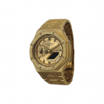 CASIO Custom Collection Elektroonilise mehhanismiga roostevabast terasest rihmaga k&auml;ekell Meeste k&auml;ekellad Kuldne sihverplaat GA-2100GB-1A(Vaata 3--) Gold Strap