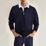 Meeste pikkade varrukatega polos&auml;rk Klassikaline n&ouml;&ouml;pidega Basic &uuml;hev&auml;rviline Kerge kraega T-s&auml;rk Kleit Golfis&auml;rk meestele &Auml;ri T&ouml;&ouml; Pullover Topid S