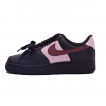 Nike Air Force 1 Slip Resistant Abrasion Resistant Low top Skateboard Shoes Women's Black Pink DD8959-001(Team15-) 35.5