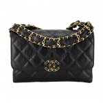 Chanel 23k 19 Hobo Lingge Nahast Kett&otilde;mblus Nahast Tofu Kott K&auml;e-&Otilde;lakott Naiste Must Gift Set(Basic Set+Box+Shopping Bag) must