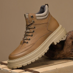 Luksusbr&auml;ndi paeltega meeste l&uuml;hikesed saapad Meeste kontorit&ouml;&ouml; &uuml;hed saapad Meeste k&otilde;rge l&otilde;ikega talvesaapad Retro stiilis V&auml;lispordi saapad 45