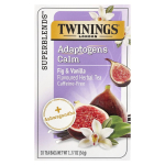 Twinings rahustav adaptogeenne taimetee, viigimarja ja vanilje maitsega, kofeiinivaba, 18 teepakki (36 g / 1,27 untsi) pink