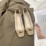 Naiste paksude kontsadega &uuml;hed kingad S&uuml;gis Uued Ruudukujulise varbaosaga Kerge suuosa Sobiva v&auml;rvi Liblikas&otilde;lm Libisemisvastased Madalad kingad 35 khaki