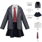 Matilda Gray Koolivorm Cosplay Kost&uuml;&uuml;m Muusikaline Hortensia Laste Riietus Rollim&auml;ng Cosplay R&otilde;ivad Matilda Gray School Uniform Children 150 gray