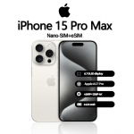 Renoveeritud Apple iPhone 15 Pro Max nutitelefon Nano-SIM+eSIM-iga 256GB valge