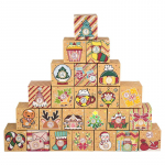 24 tk j&otilde;ulude advendikalendri karp j&otilde;upaberist kommide kinkekarp 24 p&auml;eva j&otilde;uludeni loendamine Navidad uusaasta dekoratsioonitarbed 7x7cm