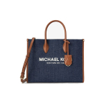 Michael Kors MK Mirella Metallilise Logoga Kangast Koti Risti-keha &Otilde;lakott Keskmine Naiste Kotid Indigo 35F2G7ZT2C-466 Basic Set (Bag+Dust Bag) brown