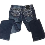 RogueWave Streetwear Vintage teksap&uuml;ksid Y2K riided Naiste Vintage tasku litritega pestud sinised laiad teksap&uuml;ksid keskmise v&ouml;&ouml;kohaga kitsa l&otilde;ikega p&uuml;ksid L sinine