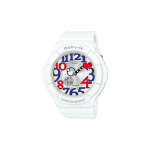 Casio BABY-G Neoonseeria Klassikaline osutiga Kahekordne n&auml;idikuga sihver Spordiks Veekindel Kvartsikell Kvartsliikumine Vaikerihm Jaapani ja Korea BGA-130TR-7B valge