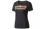 adidas Naiste Essentials Lineaarne Fooliumlogoga T-s&auml;rk Must CD1978 M