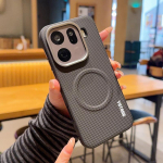 Oppo Find X9 ja Find X9 Pro jaoks &Uuml;mbris Magnetiline S&uuml;sinikkiust Tekstuuriga PU Nahast Nahk Kaitsev Tagumine Metallist Objektiivi Nupp Pehme Kate OPPO Find X9 Pro