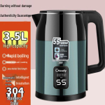 Vastupidav isoleeritud kiirkeetja suure mahutavuse ja automaatse v&auml;ljal&uuml;litusega 3.5L Shiny Gold [Smart Insulation] Thickened black