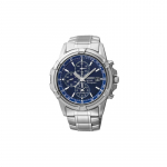SEIKO 100 meetrit veekindel p&auml;ikesetoitega kvarts terasrihmaga meeste k&auml;ekell sinine sihverplaat SSC141P1 sinine