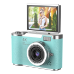 HD K&otilde;rglahutusega Digikaamera Klappekraaniga 4K 48MP Laste Fotograafia M&auml;nguasi 8x Digitaalne Suum Pikk Aku Elu Lastele T&auml;iskasvanutele Laste S&uuml;nnip&auml;eva Kingitus white