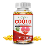 Koens&uuml;&uuml;m Q10 300 mg Toidulisand, Mustapipra ekstraktiga, 120 pehmet kapslit pudelis 120 Capsules gray