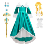 Laste printsessikleit Kost&uuml;&uuml;m Kerge pol&uuml;esterkleit Lavakost&uuml;&uuml;m Ja igap&auml;evane riietus Halloweeni Cosplay S&uuml;nnip&auml;evapeo jaoks 150CM B blue
