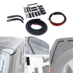 Auto ukse katuse tihendiribad Lekke tihendikomplekt Veekindlad vihmaveerennide pikendused Jeep Wrangler JK 2007-2018 jaoks Autokaitse Tarvikud black