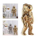 Keraamilised astronaudi kujukesed Skulptuur Figuriin Kaunistus Laua Decors kuldne