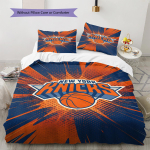 NY Knicksi mustriga voodipesukomplekt Tekikate Padjap&uuml;&uuml;r Kodukaunistus Kingitus (1 * tekikott + 2 * padjap&uuml;&uuml;ri, ilma s&uuml;damikuta) 140x200cm