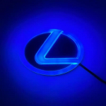 10,5 cm x 6,85 cm 12,5 cm x 9,25 cm 4D helendav LED tagumine embleemivalgusti &ndash; sobib Lexus ES240 ES300 RX450H &ndash; valgustatud pagasiruumi logo embleem 10.5cm X 6.85cm sinine