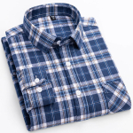 11XL / 160KG Flanell s&auml;rgid Mehed Suur suurus Ruuduline Pikkade varrukatega 100% Puuvill Kontrollitud Elegantne s&auml;rgid Mees Vabaaja riided Pluss &Uuml;legabariidiline 48 Label 117-125KG gray