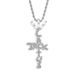 Travis Scott Cactus Jack Kujuline Kullatud Messingist J&auml;&auml;kristallidega Ripatsiga Kaelakee Rope Chain&20inch(50cm) white