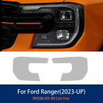 Suitsmust esituli Ford Ranger 2023-2025 T9 Wildtrak Raptor jaoks Auto kaitsekile L&auml;bipaistev TPU kleebis Tarvik 2 tk with tools puhas