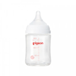 PIGEON Rinnaga toitmise kogemus beebipudel 160 ml 0+ kuud Valmistatud kuumakindlast klaasist, mis jahtub kiiresti Kriimustuskindel ja h&uuml;gieeniline