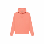 Fear of God Essentials Fliisvoodriga L&otilde;tv Kaelusega Huppar Meeste Pealisriided Korallpunane FOG-FW22-108 L