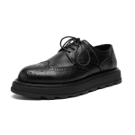 Parima Kvaliteediga Disainer Vintage Brogues Nahast Meeste &Auml;ri Mood Ehtne Nahk Meeste Saapad Paeladega V&auml;litingimustes Mootorratta Saapad 41 must