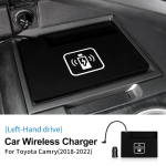Toyota Camry 70 XV70 2018 2019 2020 2021 2022 jaoks Auto juhtmevaba laadija Mobiiltelefoni kiirlaadimise hoidik 15W laadimisplaat For Camry 18-22 / left-hand dr