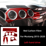 Ford Mustang GT 2015-2021 Tarvikud S&uuml;sinikkiust Salongi Auto Armatuurlaua Paneeli Katte Sisekujundus Kleebis Dekoor Raam Left-hand drive punane