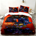 Five nights at freddy 3-osaline komplekt T&auml;iuslik magamistoa jaoks Mugav voodipesukomplekt sisaldab tekikotti ja kahte padjap&uuml;&uuml;ri Ideaalne s&uuml;nnip&auml;eva- v&otilde;i j&otilde;uluk 135cmx200cm