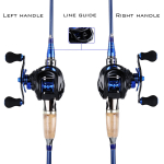 9+1BB Smooth Baitcasting Reeliga kaasaskantavad kerged &otilde;ngeritvade ja rullide kombinatsioonid rod with left hand reel