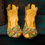 Talvemood Naiste ehtsast nahast kingad K&otilde;rgust suurendavad vabaajajalatsid Lamedad poolsaapad Lill 40 kollane