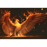 Teemantmaali mosaiik Kodukaunistus Golden Bird Teemantmosaiik ristpistes 20X30CM