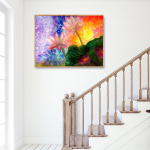 Teemanttikandite komplekt Taim Teemantmaal Lotose kivikivid Pildid Kodukaunistus 20X30CM