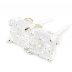 Les Tr&eacute;sors De Lily [G1937] - Boucles Argent 'Cristal' Blanc 8 mm valge