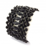 Les Tr&eacute;sors De Lily [J6949] - Bracelet Cr&eacute;ateur 'Scarlett' noir must