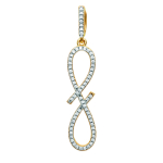 Les Tr&eacute;sors De Lily [L4680] - kullatud ripats  Infini  valge kuld - 40x8 mm kuld