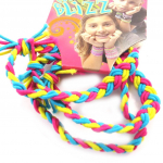 Les Tr&eacute;sors De Lily [M5312] - 3 bracelets &eacute;lastiques 'Coloriage' bleu jaune rose sinine